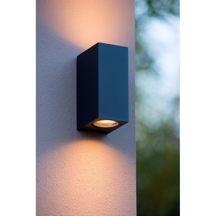 Lucide 22860/10/30 - LED Applique da esterno dimmerabile ZORA 2xGU10/5W/230V IP44