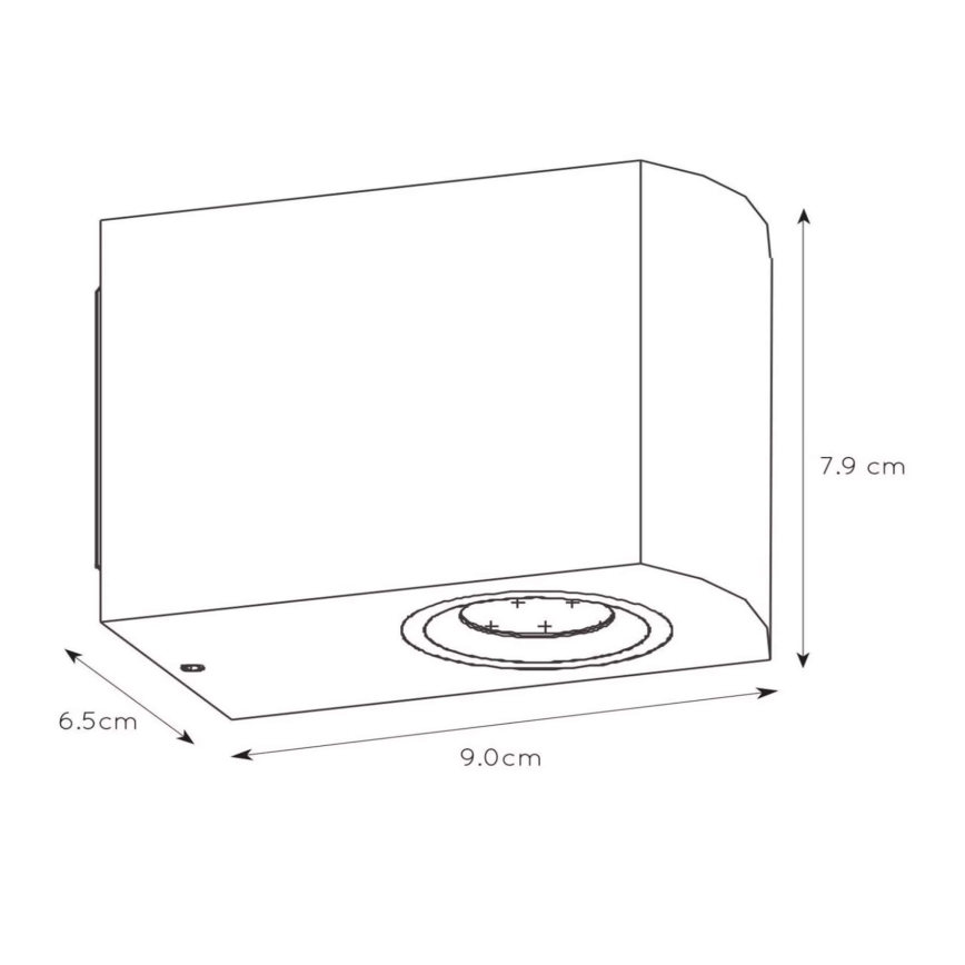 Lucide 22861/05/31 - Applique murale LED extérieure à intensité variable ZORA 1xGU10/5W/230V IP44