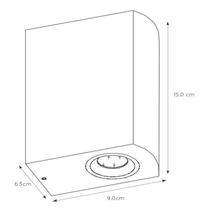Lucide 22861/10/30 - LED Applique da esterno dimmerabile ZORA 2xGU10/5W/230V IP44