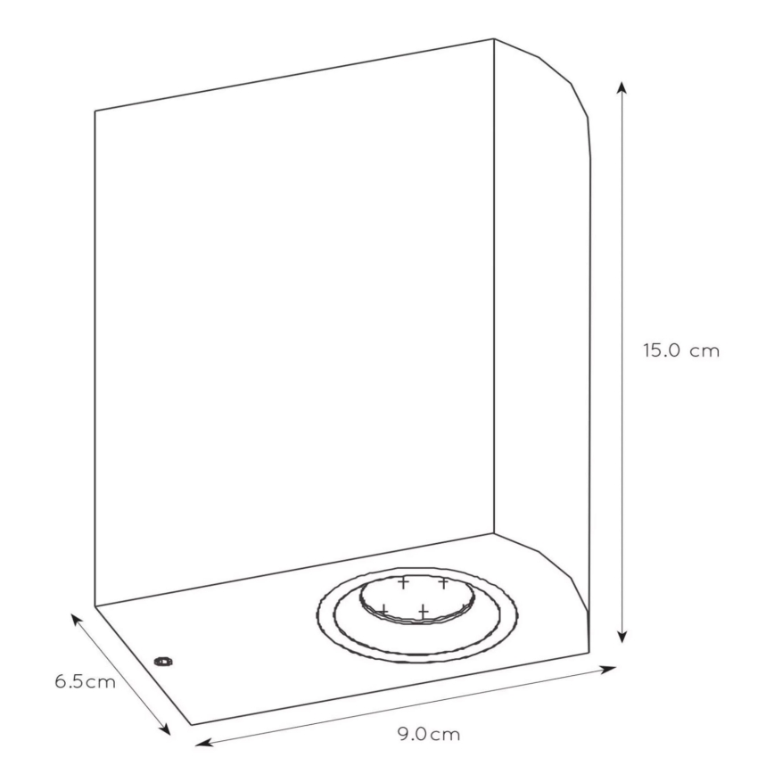 Lucide 22861/10/30 - LED Applique da esterno dimmerabile ZORA 2xGU10/5W/230V IP44