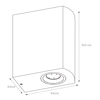 Lucide 22861/10/31 - Applique murale LED extérieure à intensité variable ZORA 2xGU10/5W/230V IP44