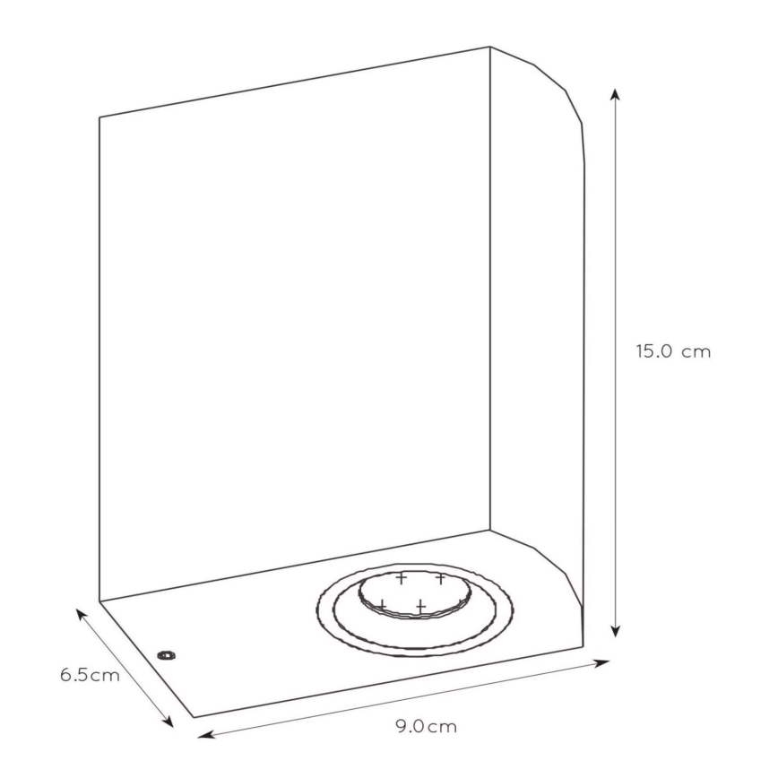 Lucide 22861/10/31 - Applique murale LED extérieure à intensité variable ZORA 2xGU10/5W/230V IP44