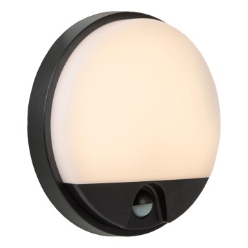 Lucide 22863/10/30 - LED-Outdoor-Wandleuchte mit Sensor HUPS LED/10W/230V IP54 schwarz