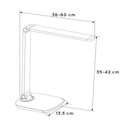 Lucide 24656/10/31 - LED Tischlampe VARIO LED LED/8W/230V