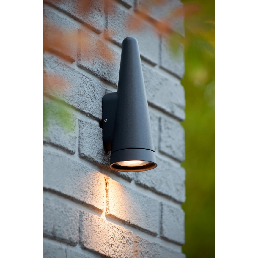 Lucide 27803/01/29 - Outdoor-Wandleuchte WIZARD 1xGU10/35W/230V IP54 schwarz
