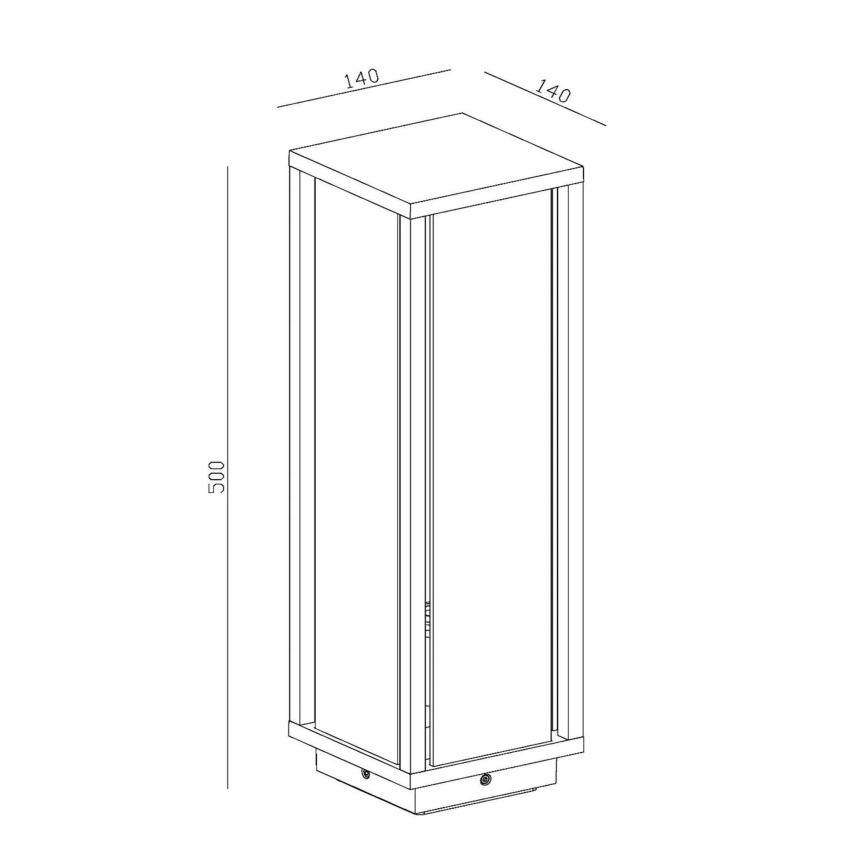 Lucide 27805/50/30 - Außenleuchte LAURENS 1xE27/15W/230V IP54 50 cm schwarz