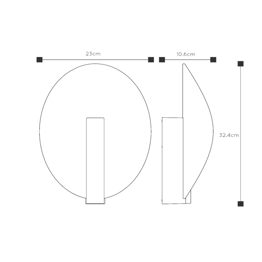 Lucide 27818/09/30 - Applique a LED da esterno LAREDO LED/9W/230V IP54 nero