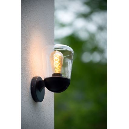 Lucide 27837/01/30 - Outdoor-Wandleuchte TULSA 1xE27/40W/230V IP44 schwarz