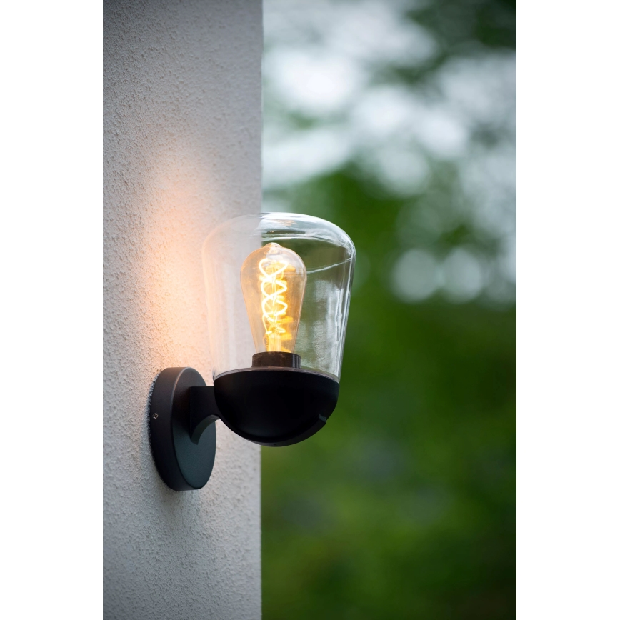 Lucide 27837/01/30 - Outdoor-Wandleuchte TULSA 1xE27/40W/230V IP44 schwarz