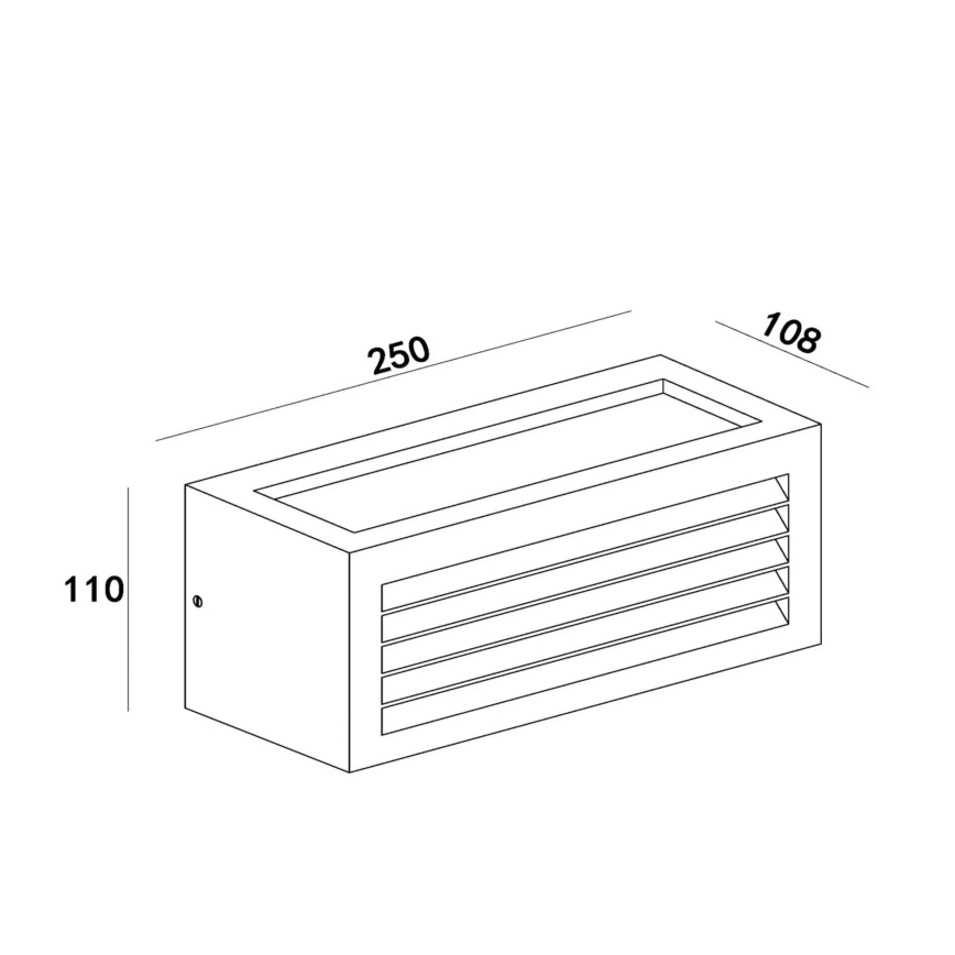 Lucide 27853/01/97 - Wandleuchte DIMO 1xE27/18W/230V IP54
