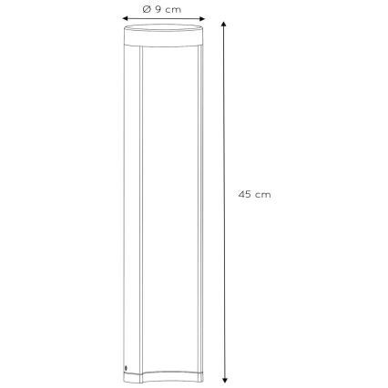Lucide 27874/45/30 - LED-Außenleuchte COMBO LED/9W/230V 45 cm IP54