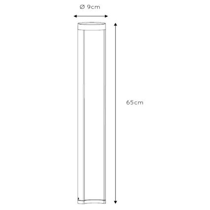 Lucide 27874/65/30 - LED-Außenleuchte COMBO LED/9W/230V 65 cm IP54