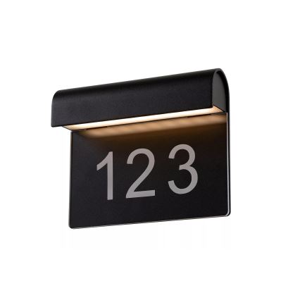 Lucide 27881/06/30 - Numéro de maison THESI LED/6W/230V IP54