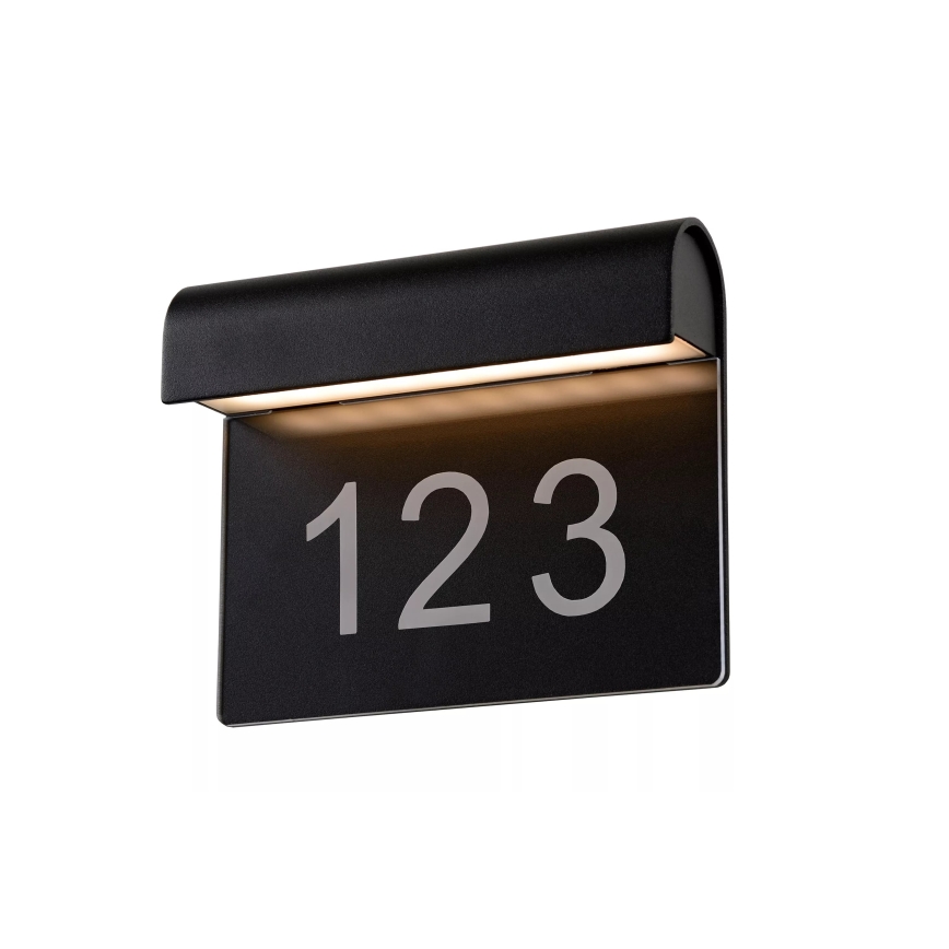 Lucide 27881/06/30 - Numéro de maison THESI LED/6W/230V IP54