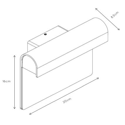 Lucide 27881/06/30 - Numéro de maison THESI LED/6W/230V IP54