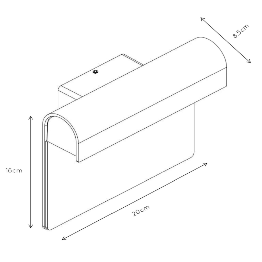 Lucide 27881/06/30 - Numéro de maison THESI LED/6W/230V IP54