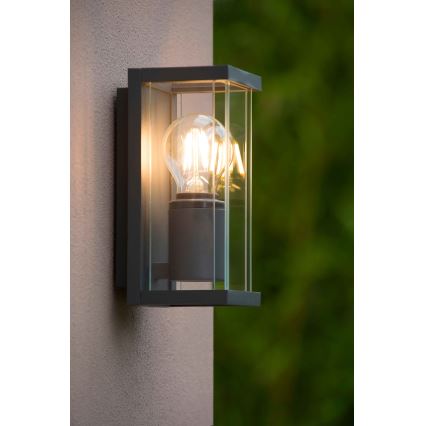 Lucide 27885/01/30 - Outdoor-Wandleuchte CLAIRE 1xE27/15W/230V IP54 schwarz