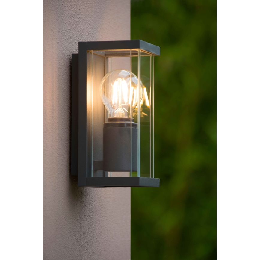 Lucide 27885/01/30 - Outdoor-Wandleuchte CLAIRE 1xE27/15W/230V IP54 schwarz