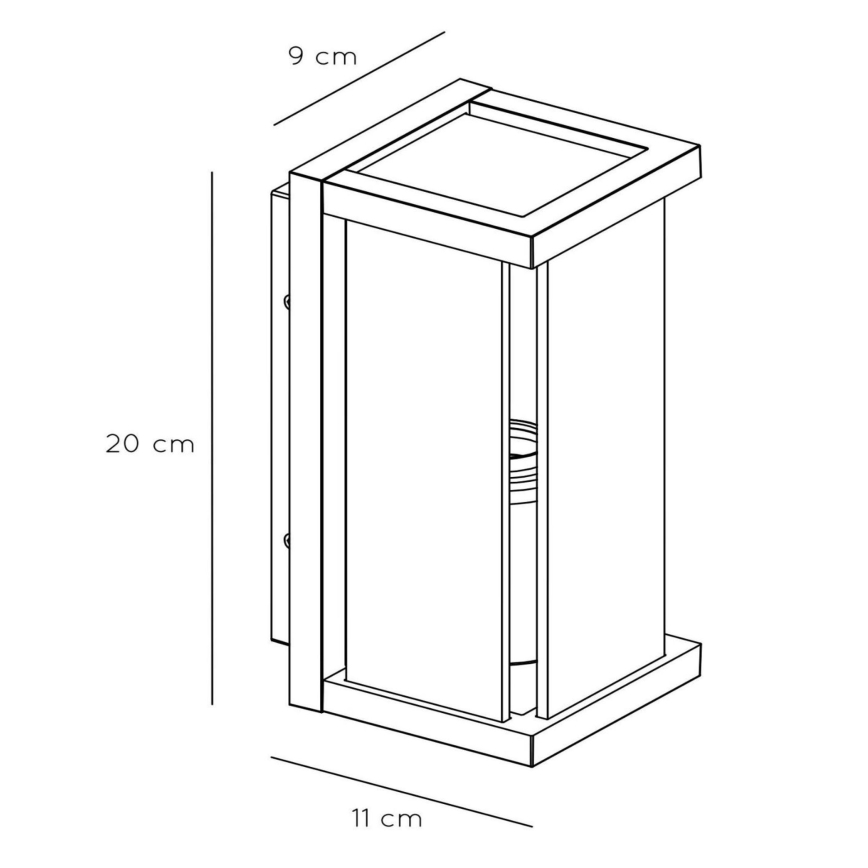 Lucide 27885/01/30 - Outdoor-Wandleuchte CLAIRE 1xE27/15W/230V IP54 schwarz