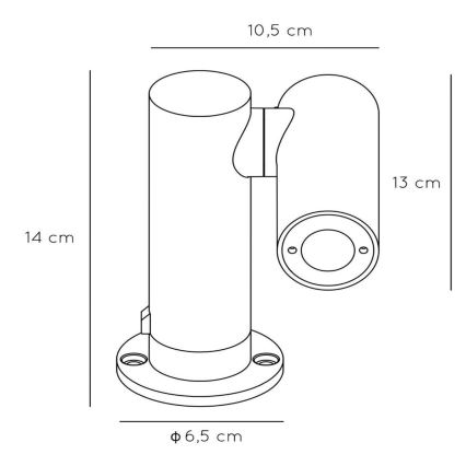 Lucide 27893/05/29 - Lampe extérieure TATUM LED/5W/230V IP65 14 cm anthracite