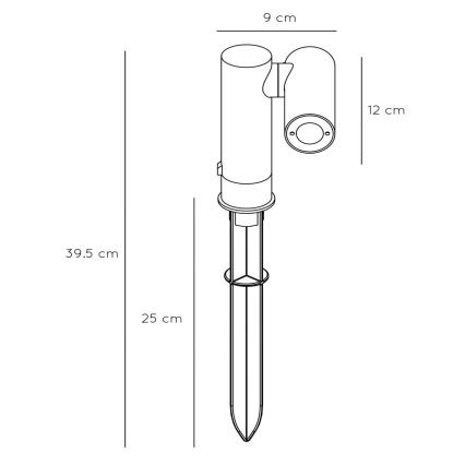 Lucide 27894/05/29 -LED-Außenleuchte TATUM LED/4,5W/230V IP65 39,5 cm anthrazit