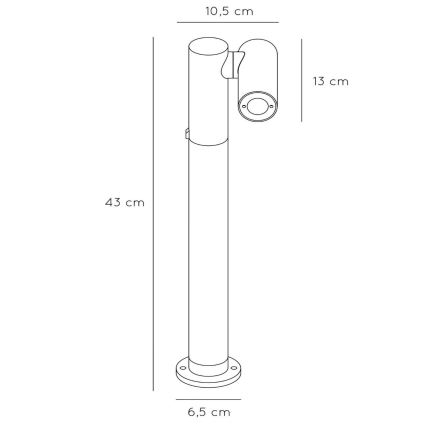 Lucide 27895/05/29 - Lampe extérieure TATUM LED/5W/230V IP65 43 cm anthracite