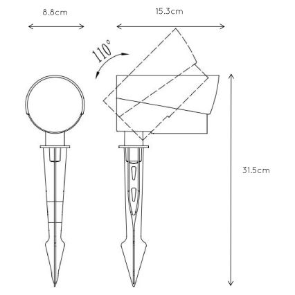 Lucide 27897/12/29 - Lampe d'extérieur MANAL LED/13W/230V IP65