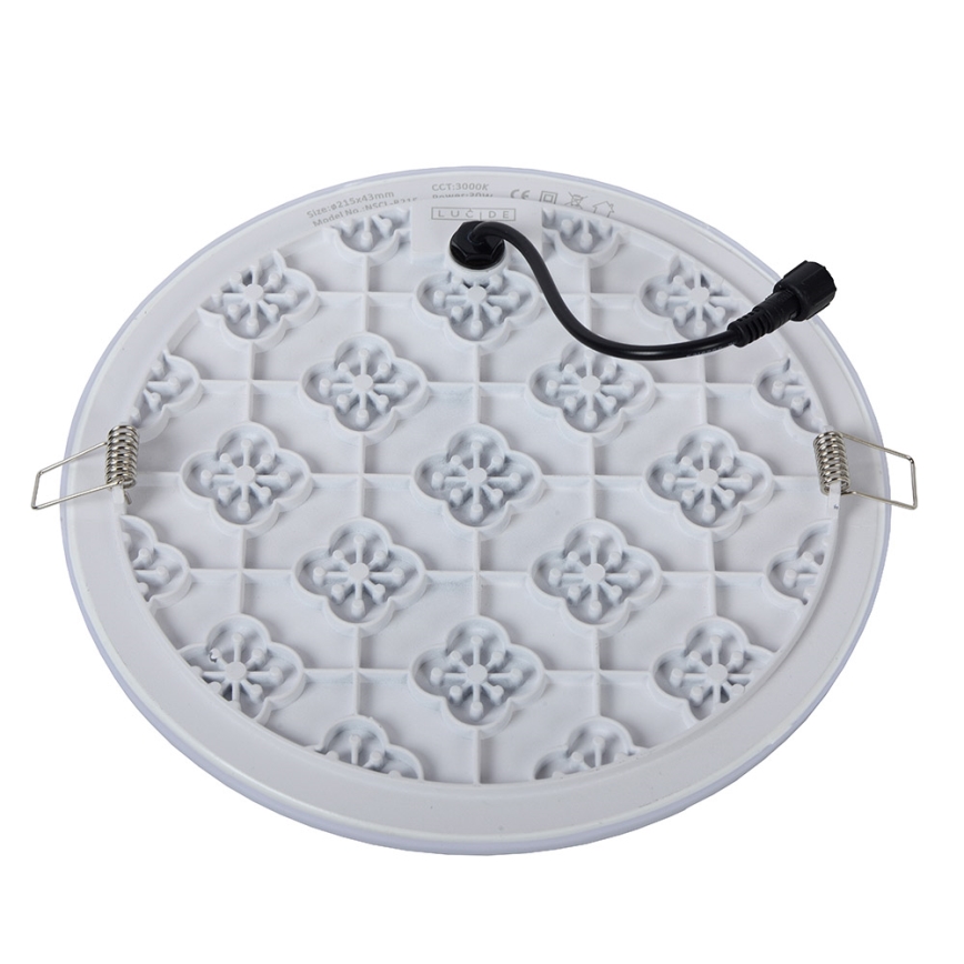 Lucide 28112/30/31 - Dimmbare LED-Leuchte für Badezimmer 2-in-1 CERES 30W/230V IP44 weiß