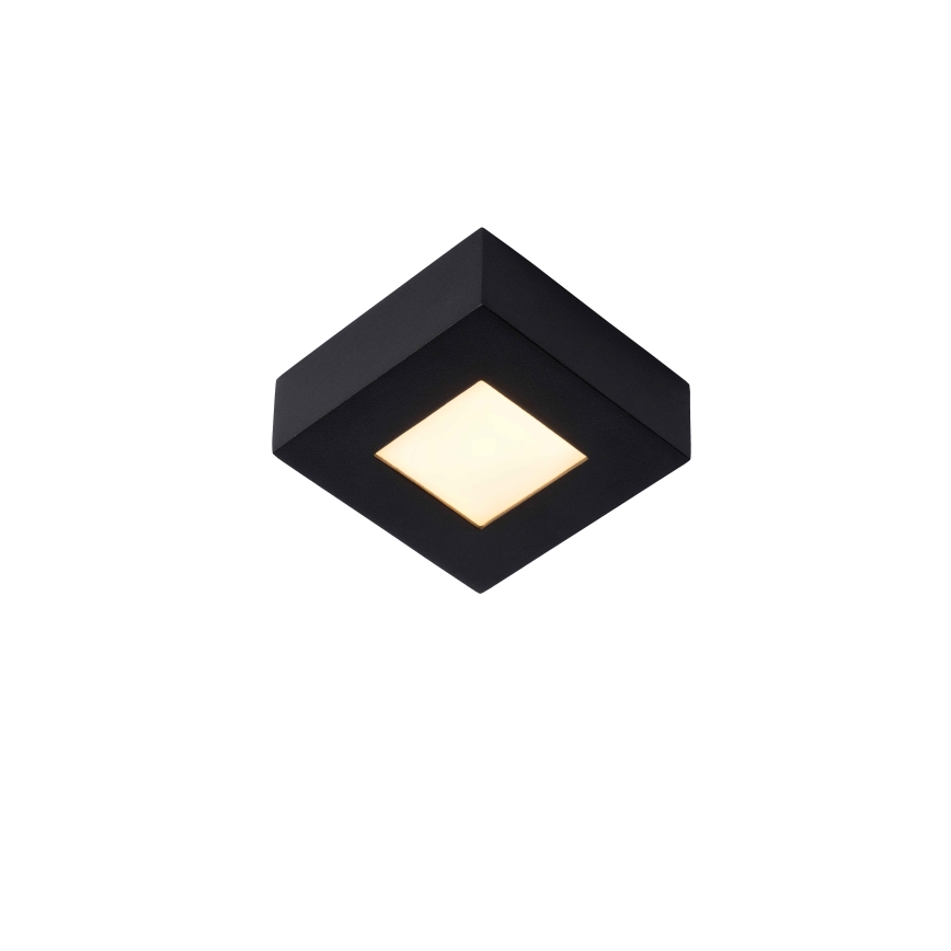Lucide 28117/11/30 - Plafoniera LED dimmerabile da bagno BRICE LED/8W/230V 10,8x10,8 cm IP44 nero