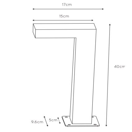 Lucide 28851/40/30 - LED-Außenleuchte TEXAS LED/8W/230V schwarz 40 cm IP54
