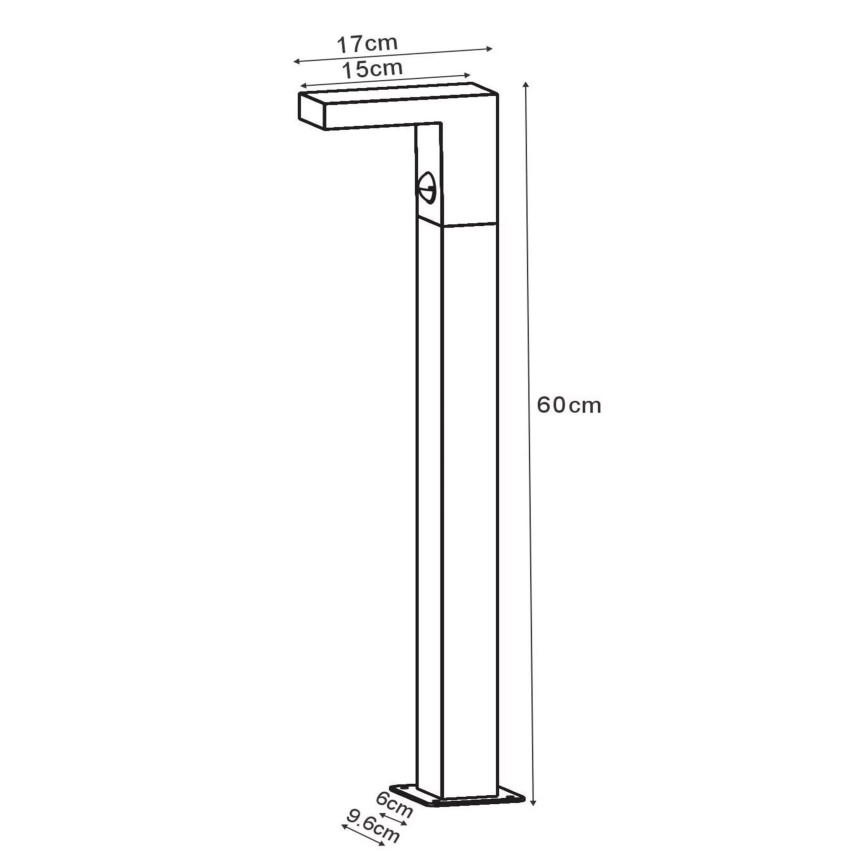 Lucide 28851/61/30 - Lampe d'extérieur LED avec détecteur TEXAS LED/7W/230V IP54