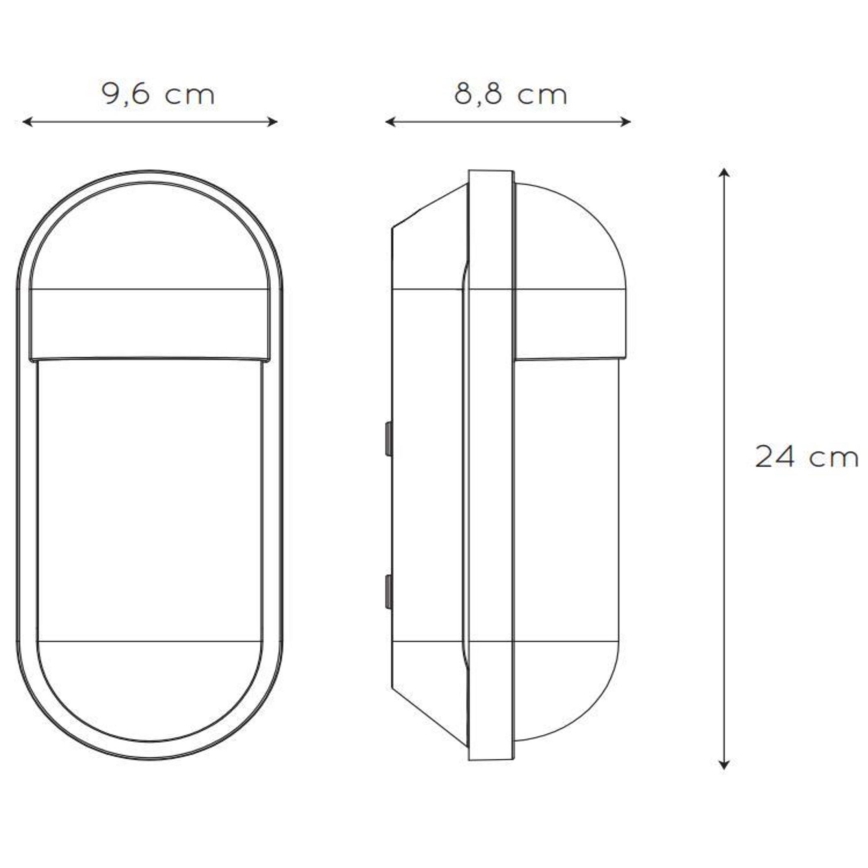 Lucide 29897/01/30 - Applique murale extérieure CAPSULE 1xE27/15W/230V IP54