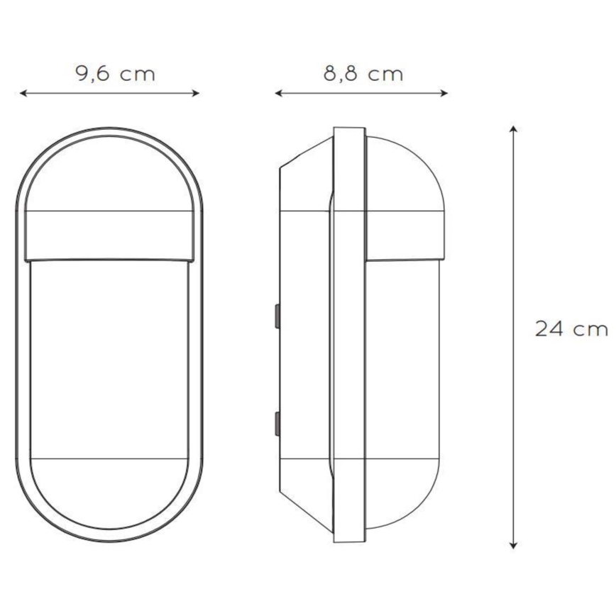 Lucide 29897/01/31 - Applique murale extérieure CAPSULE 1xE27/15W/230V IP54