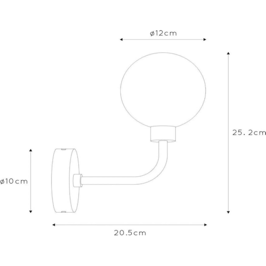 Lucide 30265/01/30 - Applique da bagno BEREND 1xG9/33W/230V IP44 nero