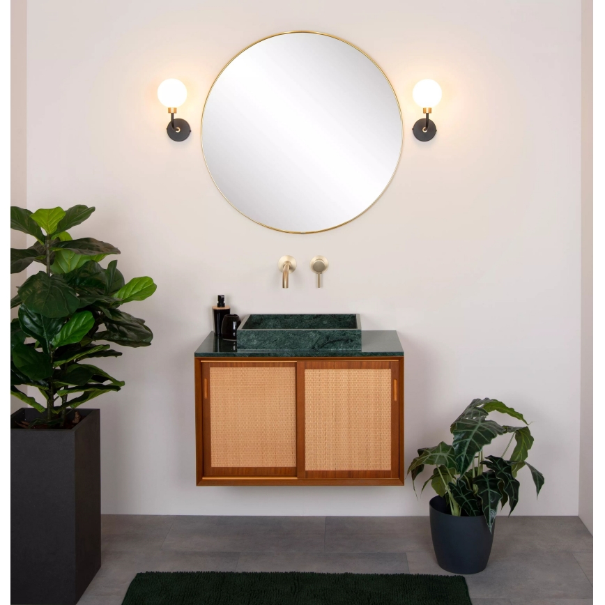 Lucide 30265/01/30 - Badezimmer-Wandleuchte BEREND 1xG9/33W/230V IP44 schwarz