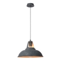 Lucide 30396/35/36 - Lampada a sospensione MARKIT 1xE27/60W/230V grigio