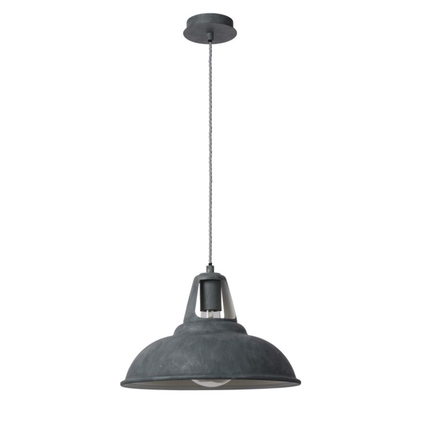 Lucide 30396/35/36 - Lampada a sospensione MARKIT 1xE27/60W/230V grigio