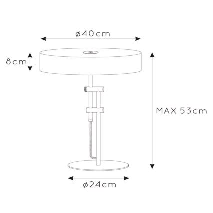 Lucide 30570/02/02 - Lampada da tavolo GIADA 2xE27/60W/230V
