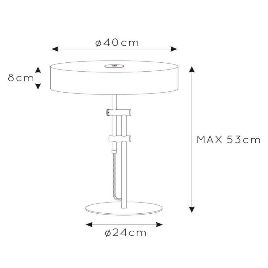 Lucide 30570/02/02 - Lampada da tavolo GIADA 2xE27/60W/230V