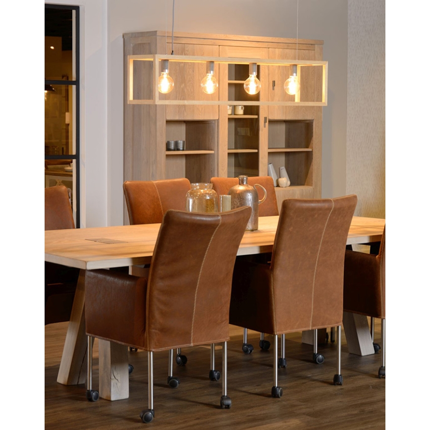 Lucide 31472/04/72 - Hängeleuchte ORIS 4xE27/60W/230V beige