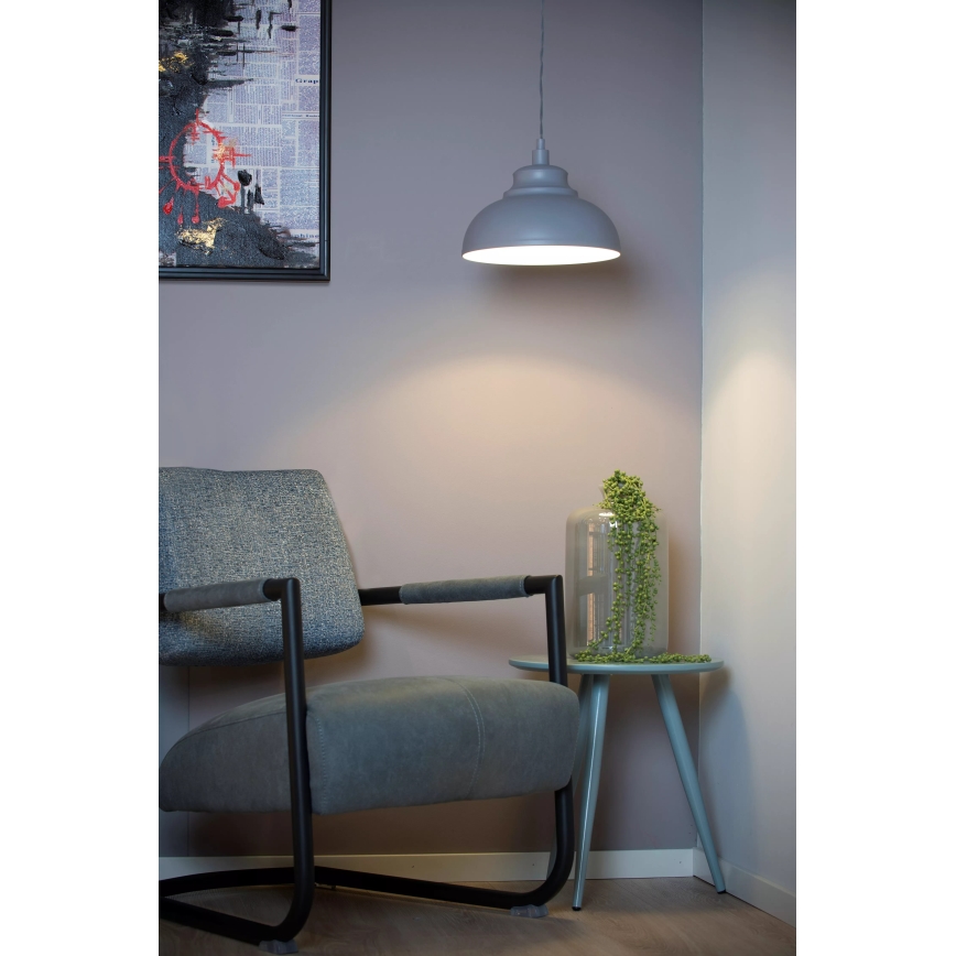 Lucide 34400/29/36 - Hängeleuchte ISLA 1xE14/40W/230V grau