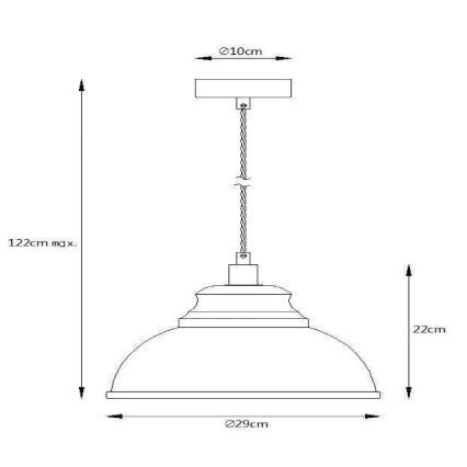 Lucide 34400/29/38 - Lampada a sospensione ISLA 1xE14/40W/230V color crema