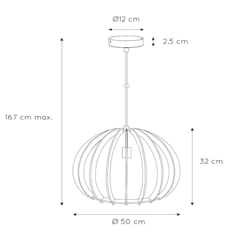 Lucide 34424/50/76 - Lampada a sospensione BOUNDE 1xE27/60W/230V beige 50 cm