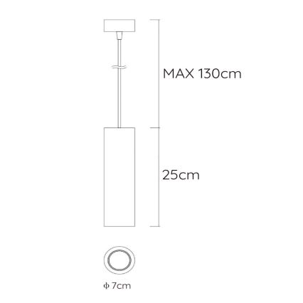 Lucide 35400/25/31 - Lampada a sospensione GIPSY 1xGU10/35W/230V
