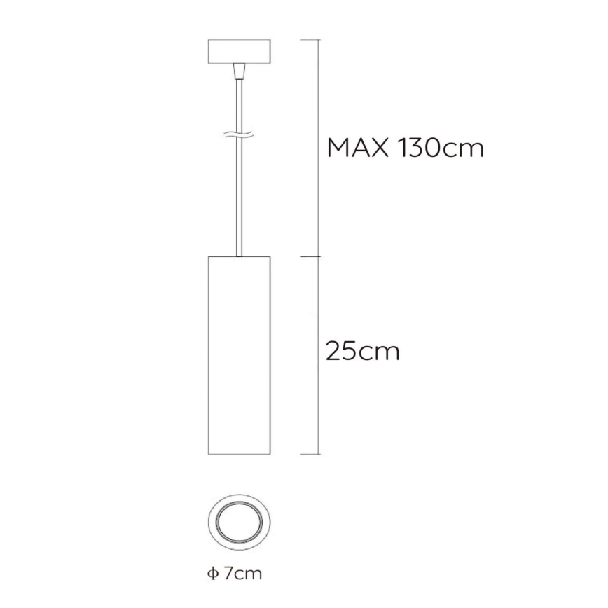 Lucide 35400/25/31 - Lampada a sospensione GIPSY 1xGU10/35W/230V