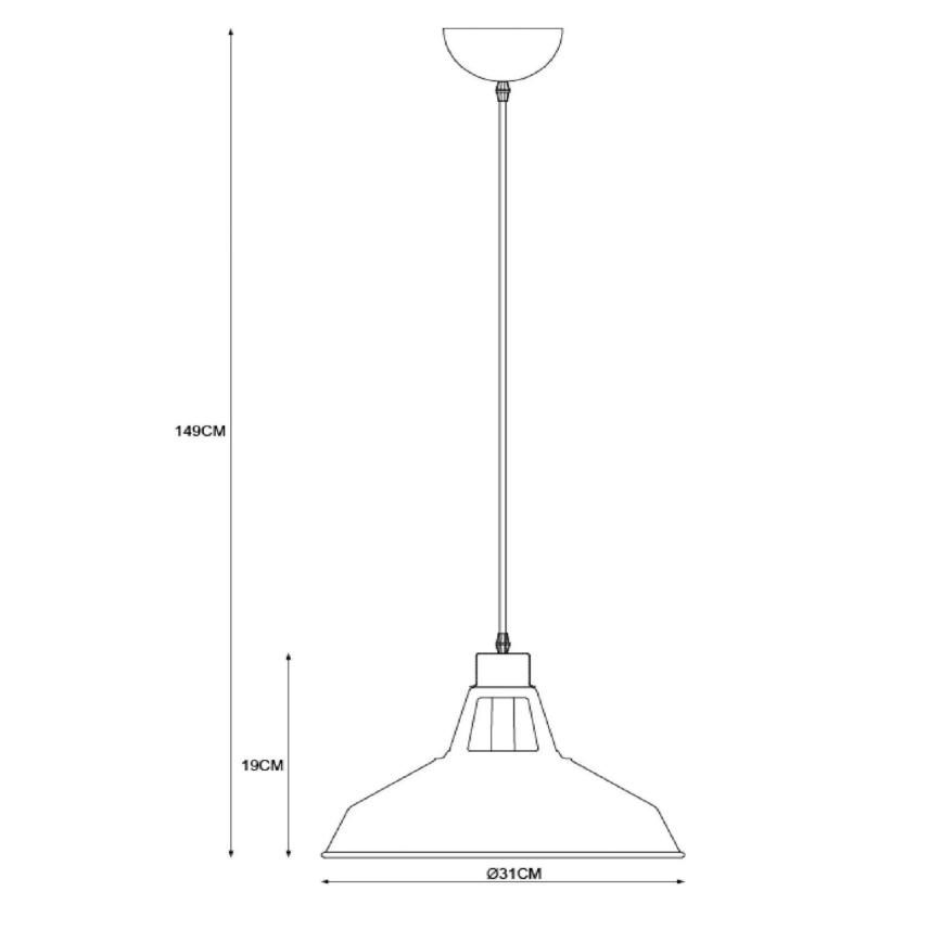 Lucide 43401/31/30 - Lampada a sospensione BRASSY-BIS 1xE27/60W/230V nero
