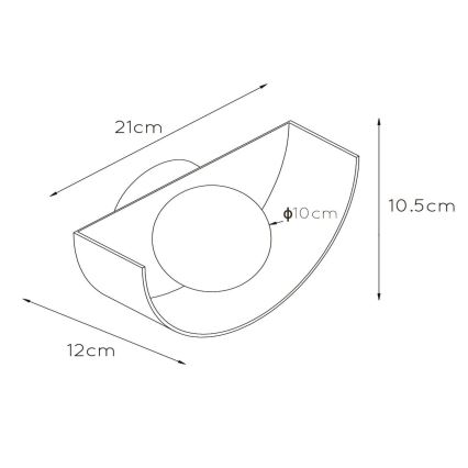 Lucide 45201/01/30 - Applique murale BENNI 1xG9/28W/230V noir