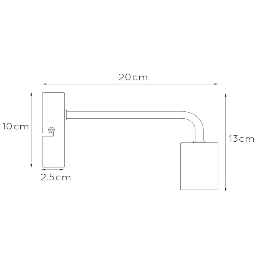 Lucide 45265/01/30 - Wandleuchte SCOTT 1xE27/40W/230V schwarz