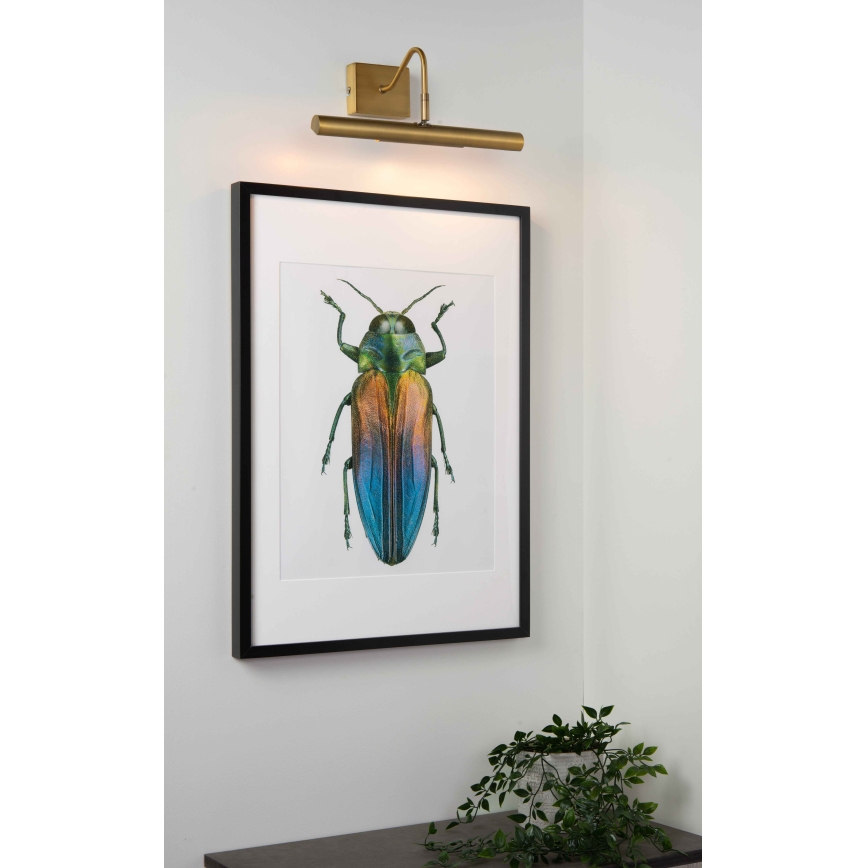 Lucide 45299/02/02 - Lampada da quadro VINZ 2xG9/28W/230V oro