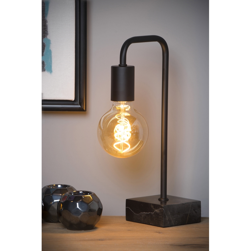 Lucide 45565/01/30 - Lampada da tavolo LORIN 1xE27/40W/230V nera